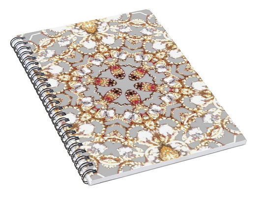 Intricate Gold Mandala Design - Spiral Notebook