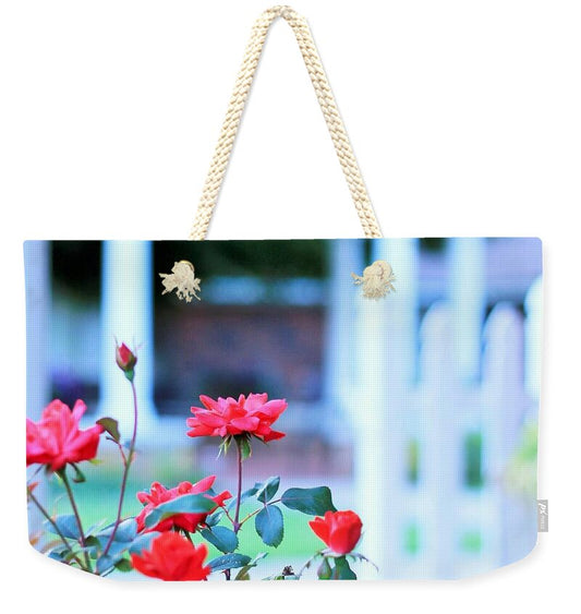 Red Flowers in Bloom - Weekender Tote Bag