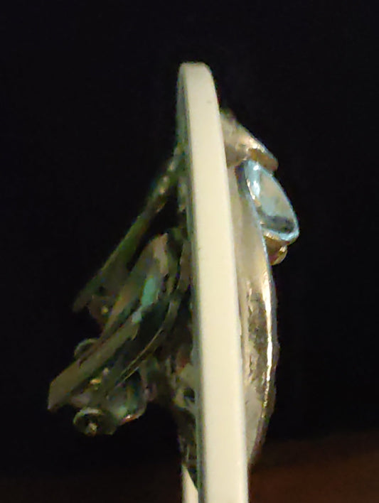 Vintage Fan-shaped Clip Earrings