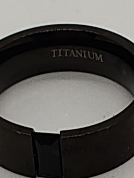 Alianza de boda de carburo negro para hombre