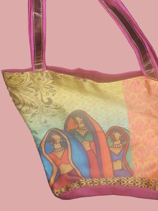 Hot Pink Beautiful Women Tote Bag - preowned - Shell Design Boutique