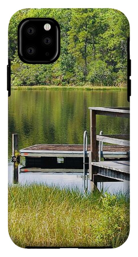 Serene Florida Lakeside Dock - Phone Case