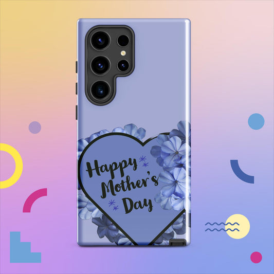 Funda resistente color lavanda para Samsung® con el mensaje "Feliz Día de la Madre"