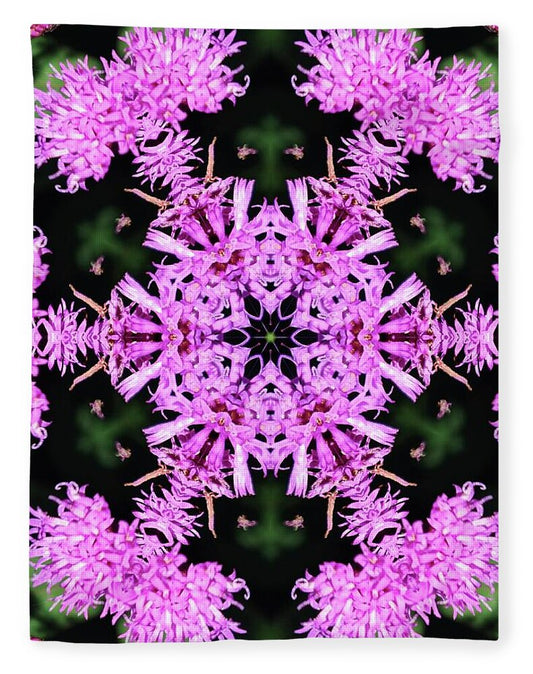 Vibrant Symmetrical Blossoms - Blanket