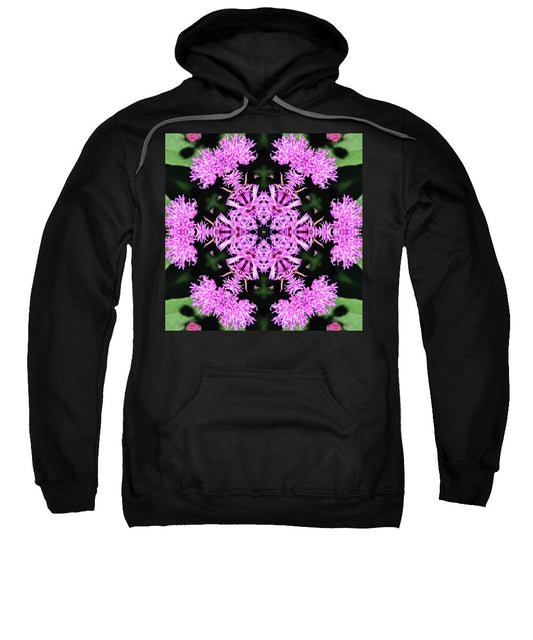Vibrant Purple Symmetrical Blossoms Sweatshirt Hoodie
