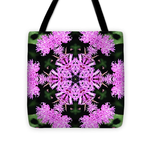 Vibrant Symmetrical Blossoms - Tote Bag