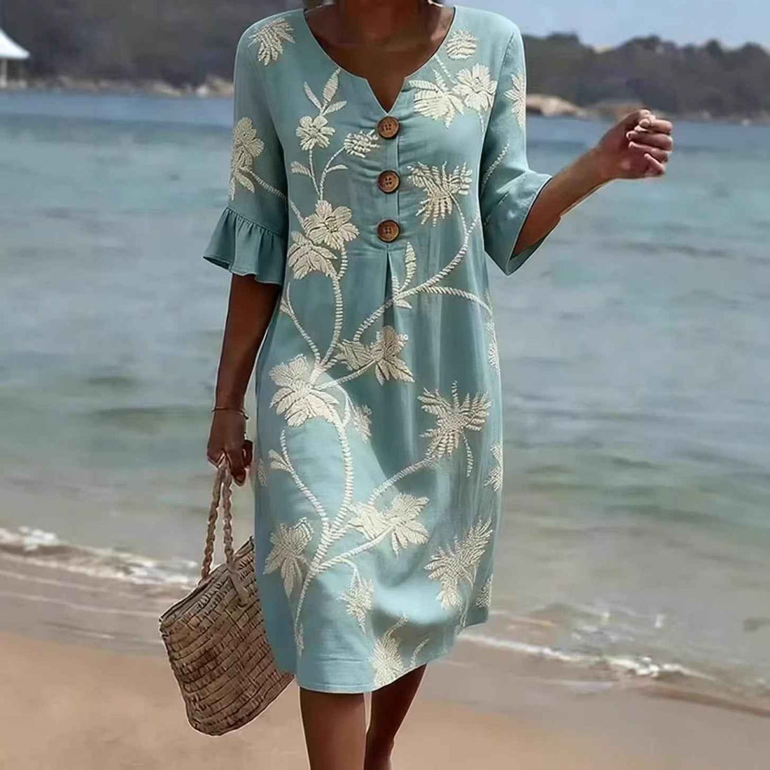 Knee-Length Luxury Waffle Robe for Women