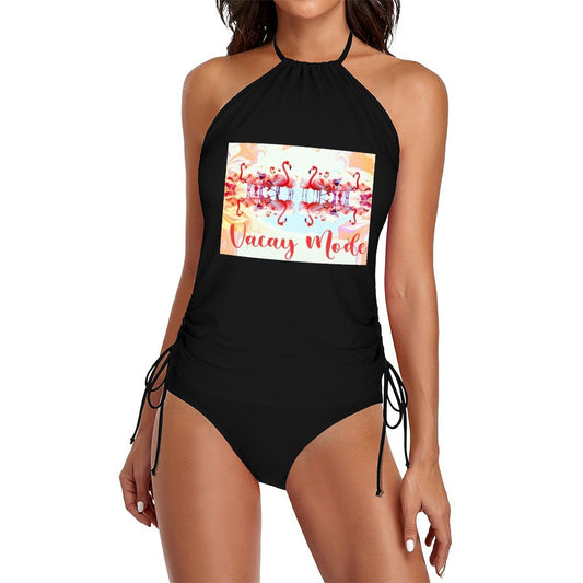 Women's Long Bell Sleeve Mesh Knit Swimsuit Cover Up Beach Dress