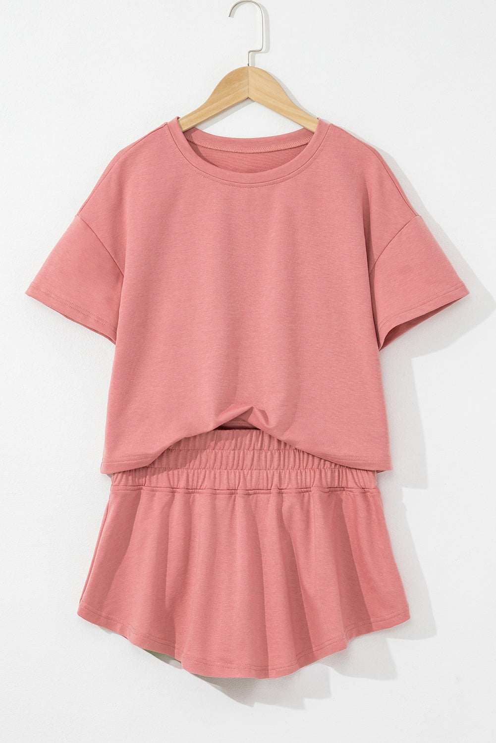 Blossom Cropped Tee and Ruffle High Waist Skort Set