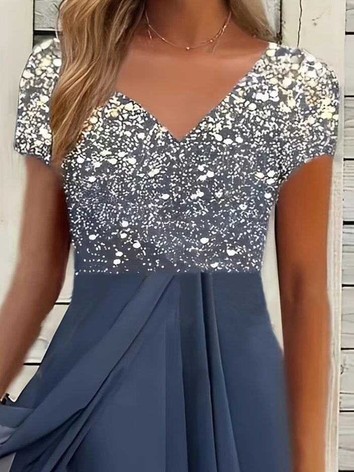 Chic Plus Size Casual Chiffon Dress