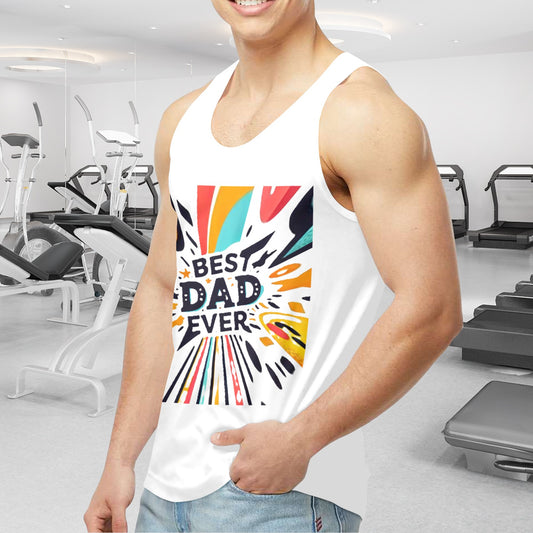 Best Dad Ever Men's Graphic Tank Top (Made in USA)