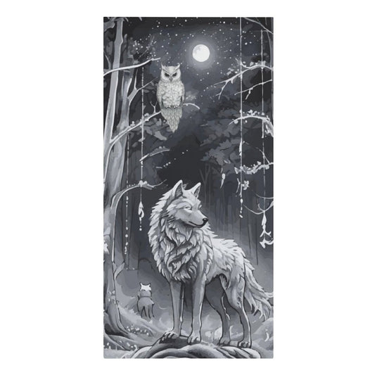 Ethereal Wolf in the Moonlight Bath Towel - 61.4" x 30.3"