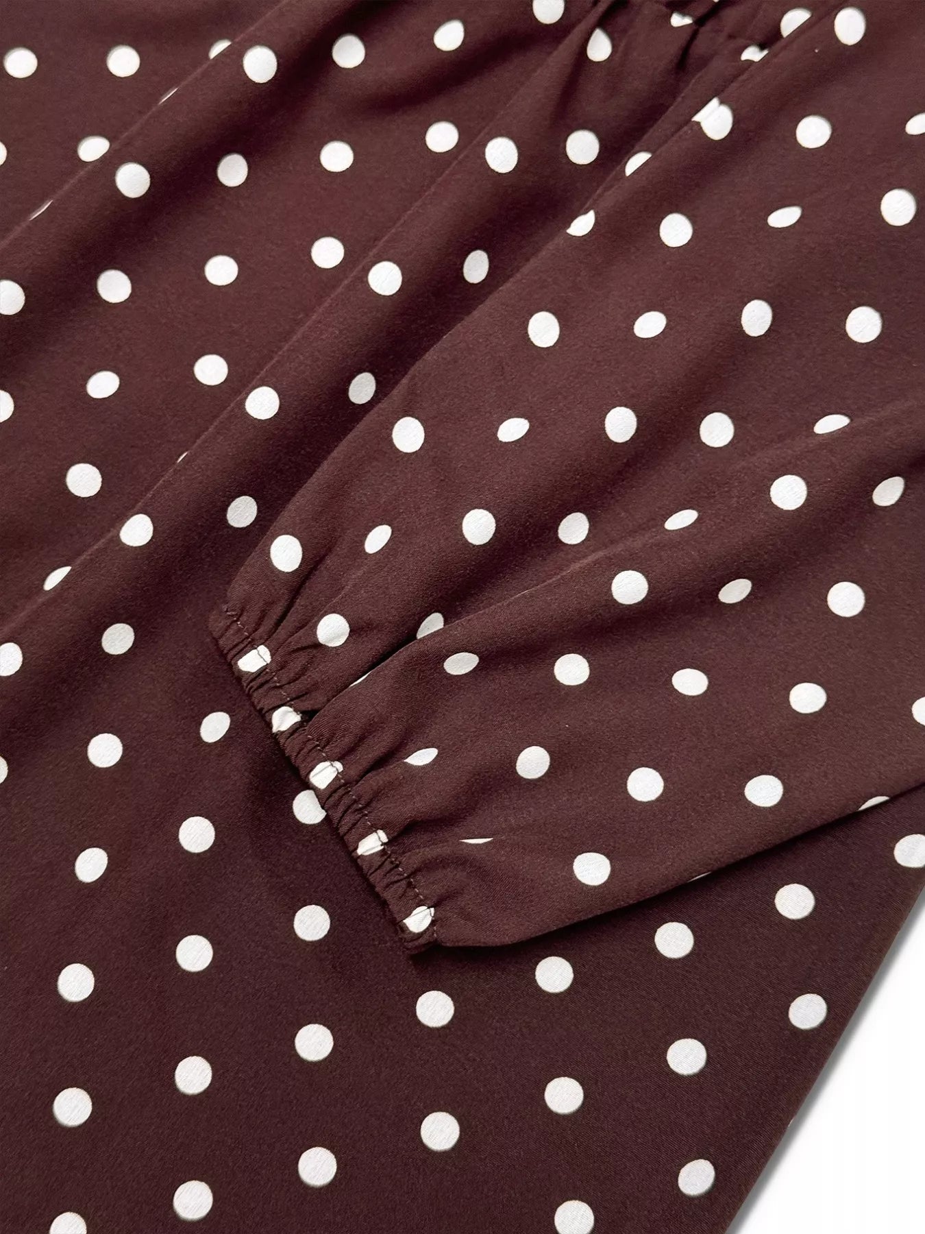 Plus Size Polka Dot Ruffle Hem Mini Dress