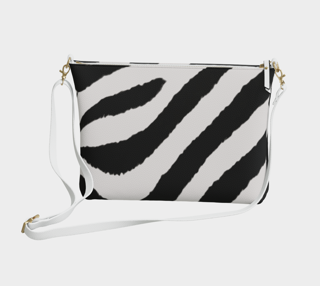 Zebra Stripes Vegan Leather Crossbody Bag