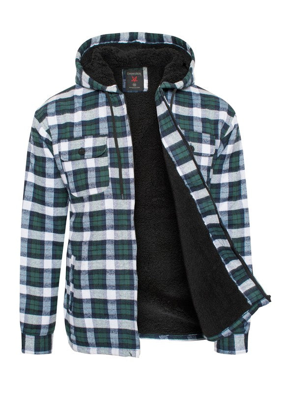 Men's Flannel Sherpa Lined Jacket