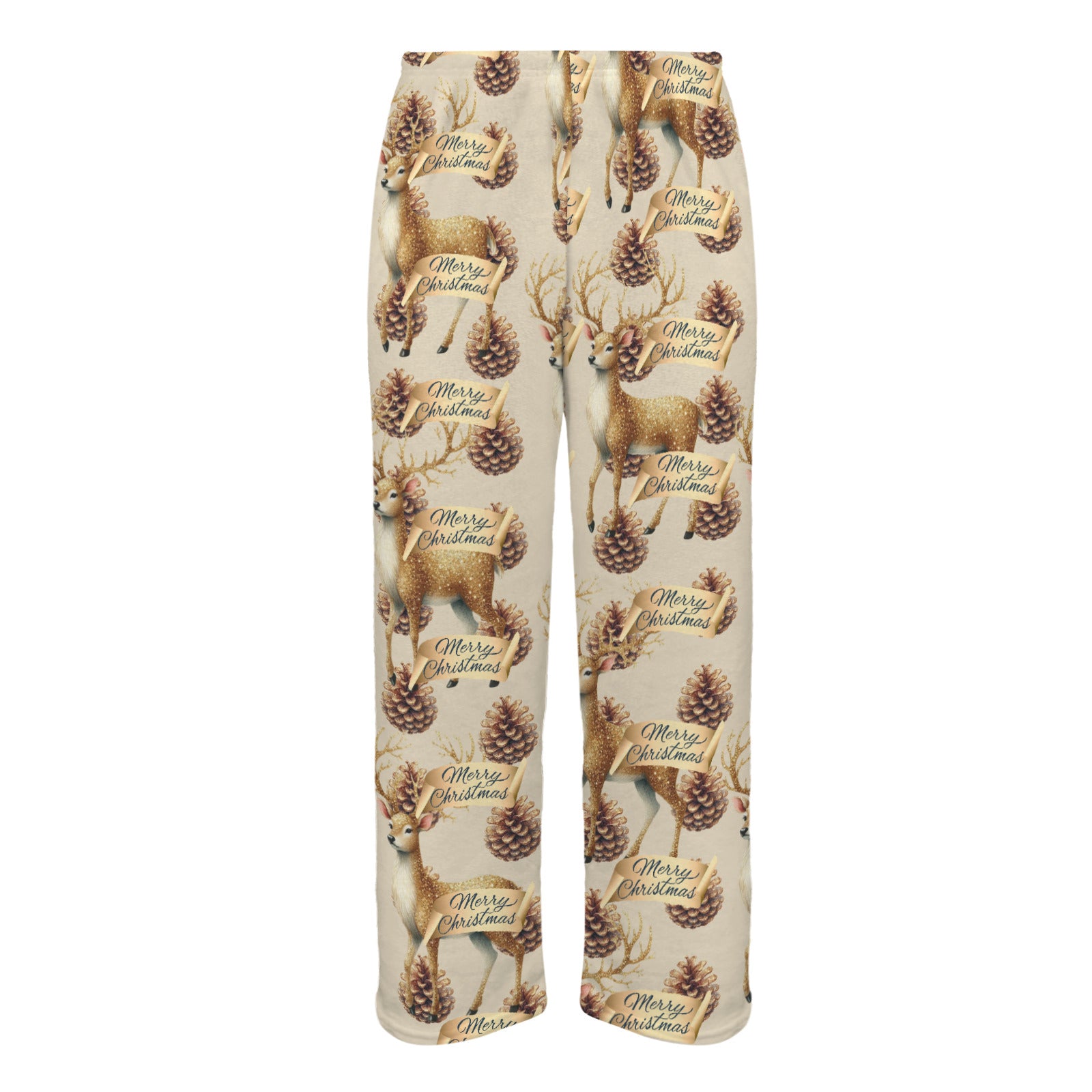 Christmas Reindeer Men's Flannel Pajama Pants (Made in USA)