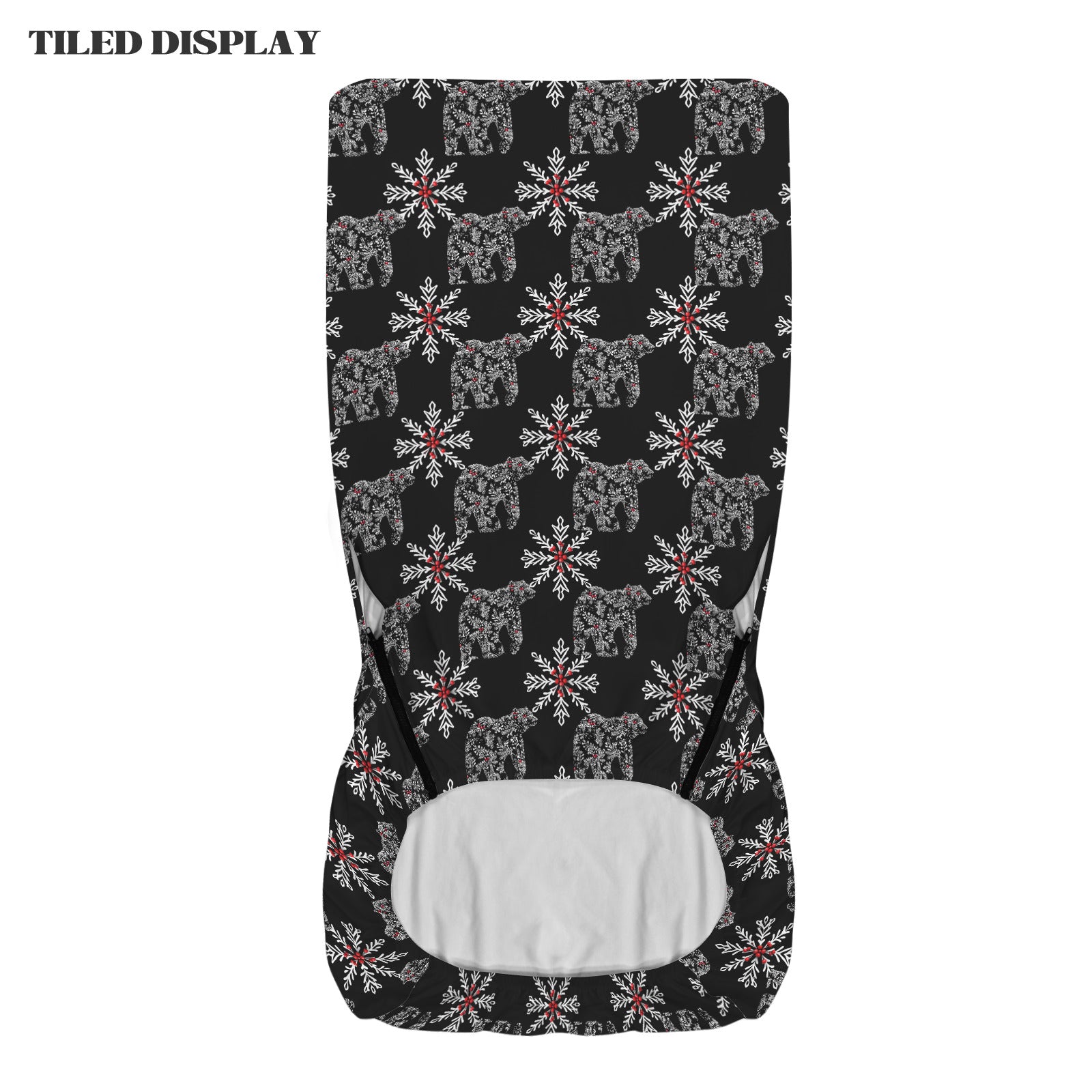 Chinoiserie Christmas Polar Bear Office Chair Cover (Made in USA)