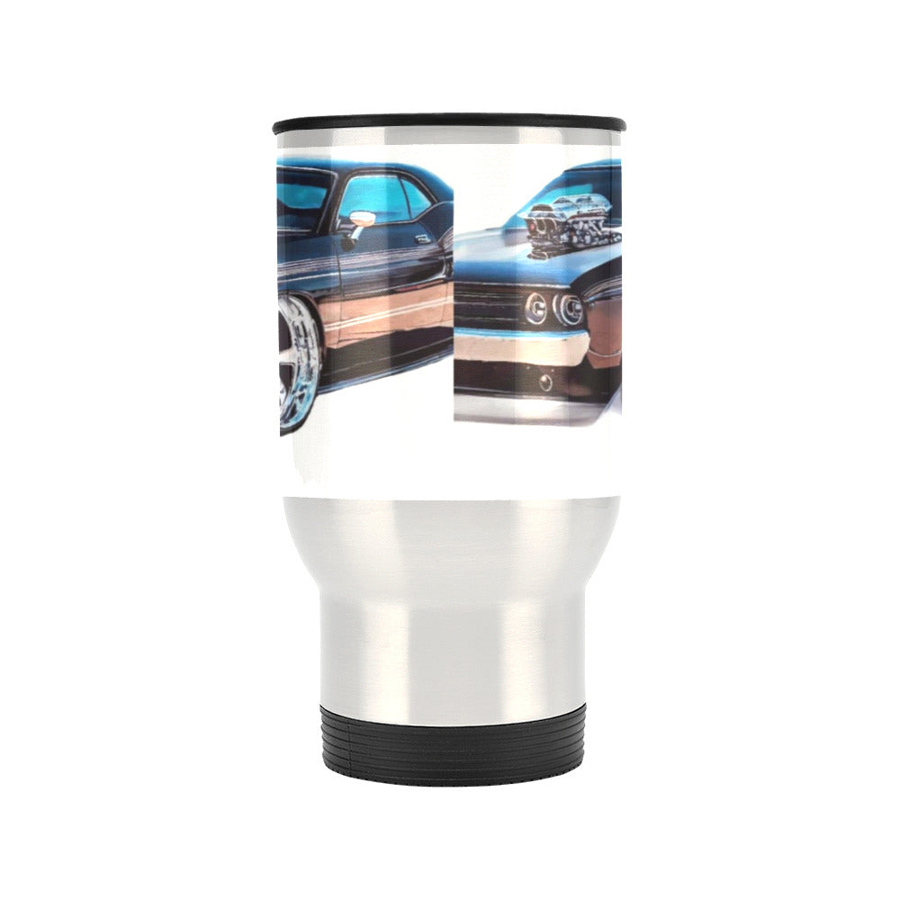 Black Muscle Car Travel Mug - 14 oz (Made in USA)