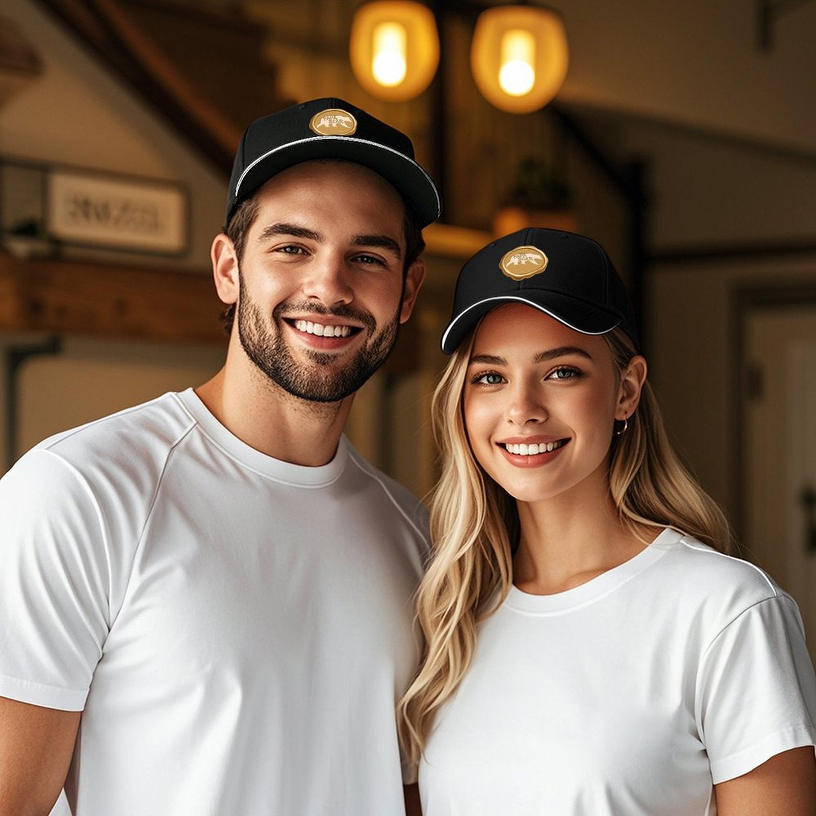 Papa Bear Golden Seal Sandwich Visor Baseball Cap