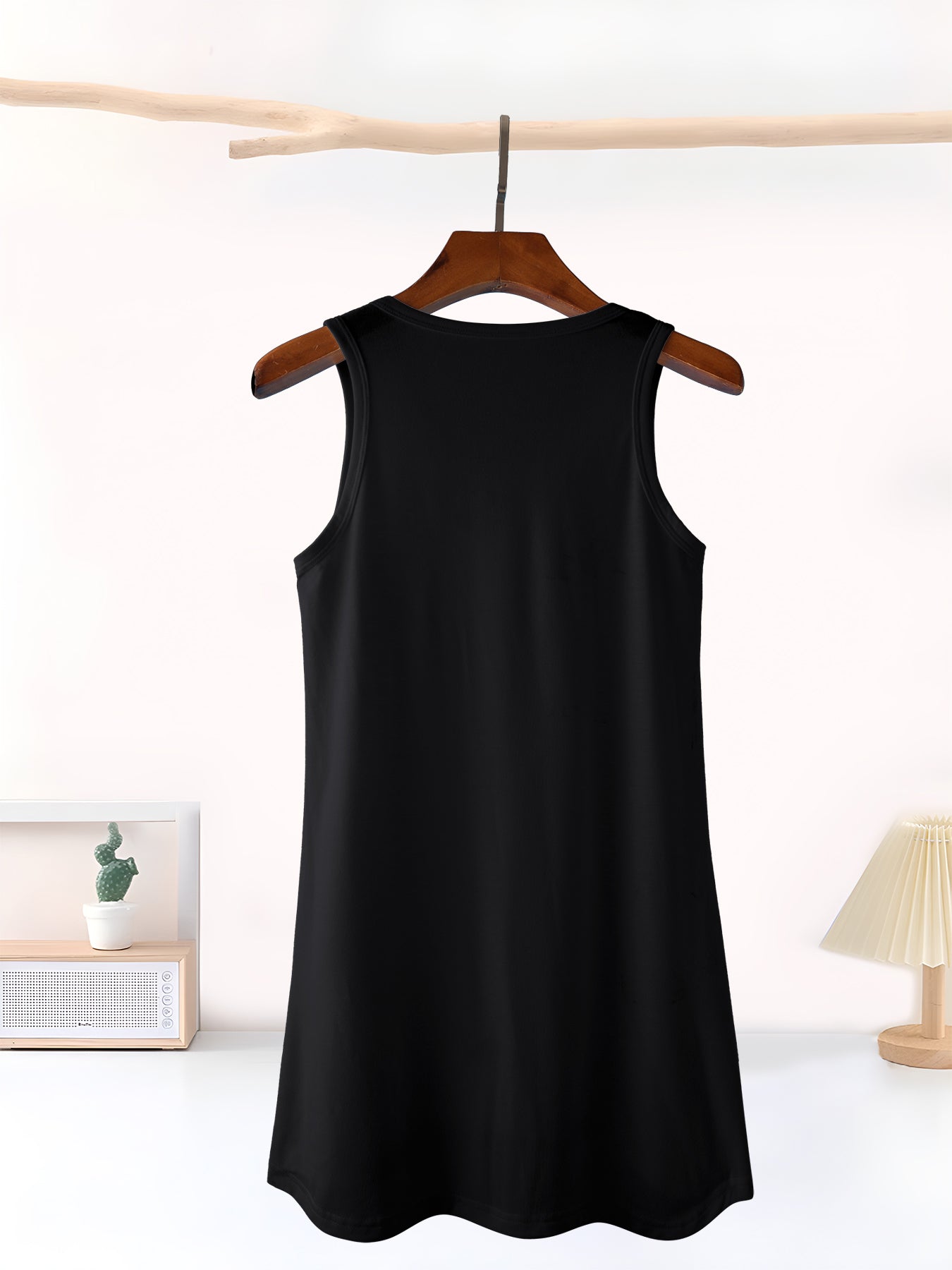 Just A Girl Who Loves Fall Women's Tank Dress (Front printing) Black / 2XL Just A Girl Who Loves Fall Women's Tank Dress (Front printing) Black / 2XL