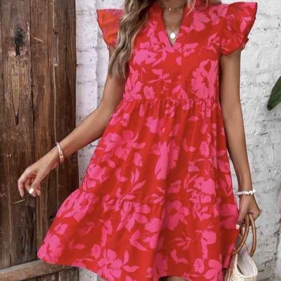 Women’s Floral A-Line Vacation Dress