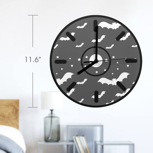 Bats and Moons Gothic Wall Clock (Made in USA)