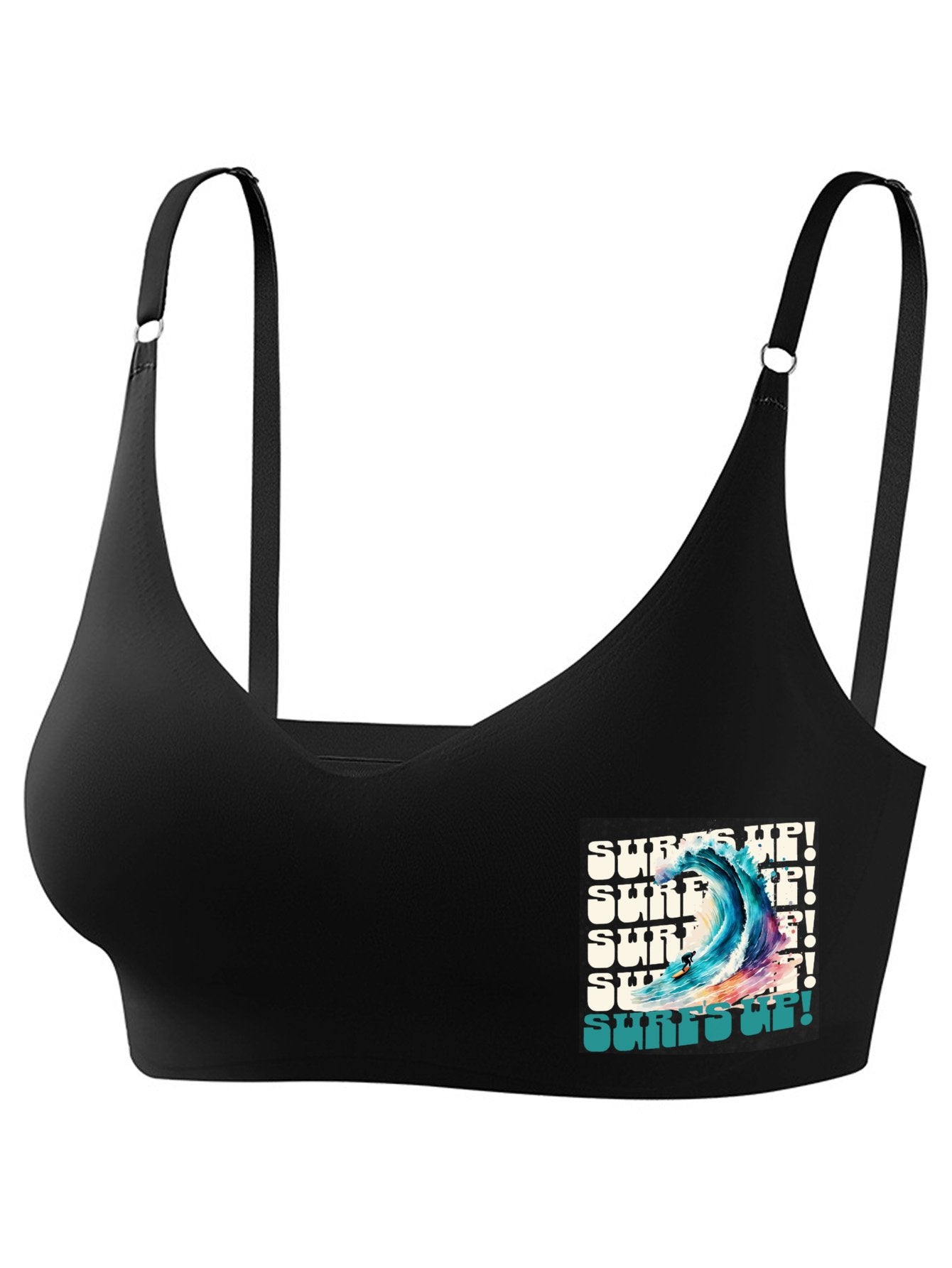 Surf's Up Seamless Bra for Women (Front Printing)