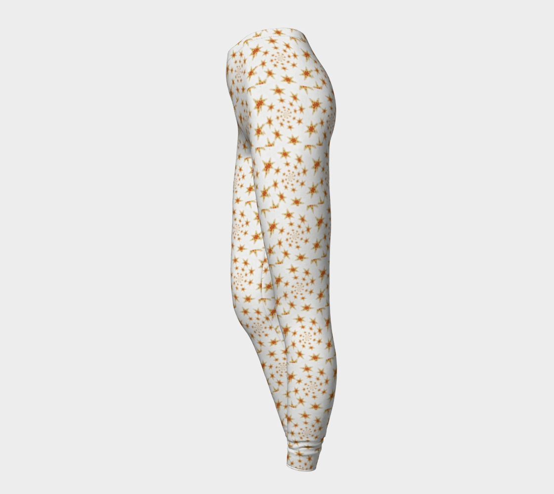 Yellow Starry Design Printed Leggings