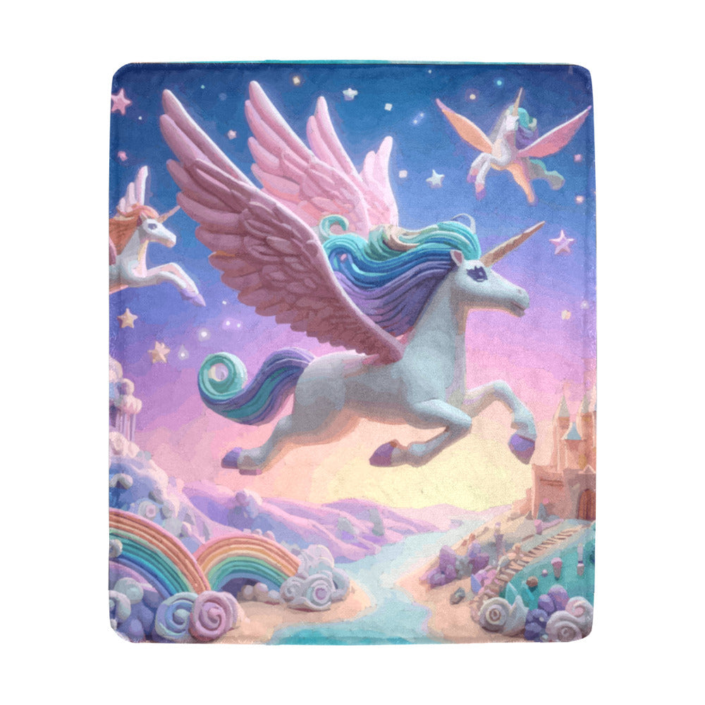 Flying Unicorns  Ultra-Soft Micro Fleece Blanket 50