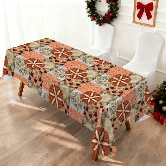 Crazy Quilt Heritage Revival Rectangular Tablecloth - 120" x 60" (Made in the USA)