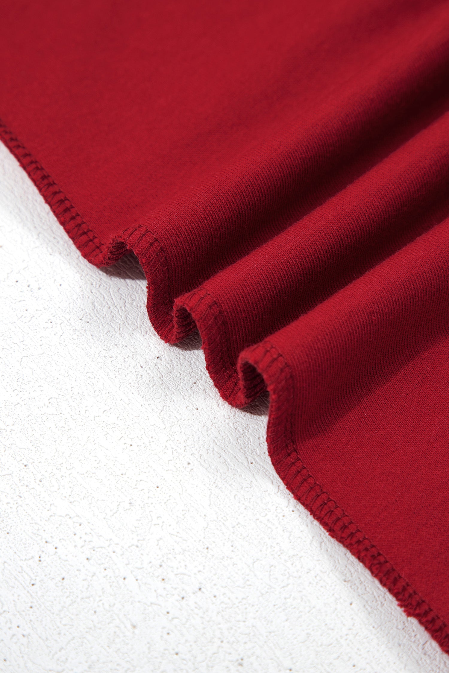 Rose Red Drop Shoulder Boxy Tee and Barrel Pants Set