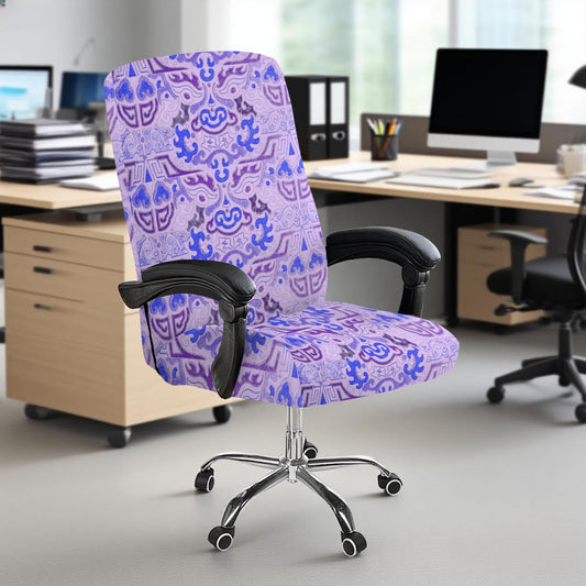 Purple Tribal Pattern Office Chair Cover (Made in the USA)