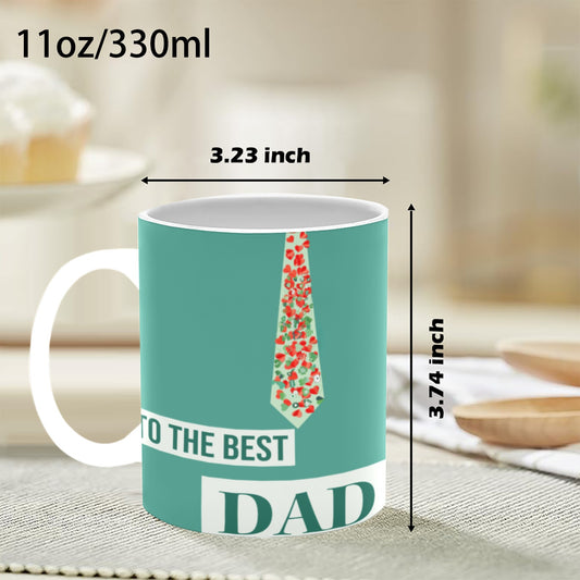 Best Dad Ever Polka Dots 11 oz Mug (Made in USA)
