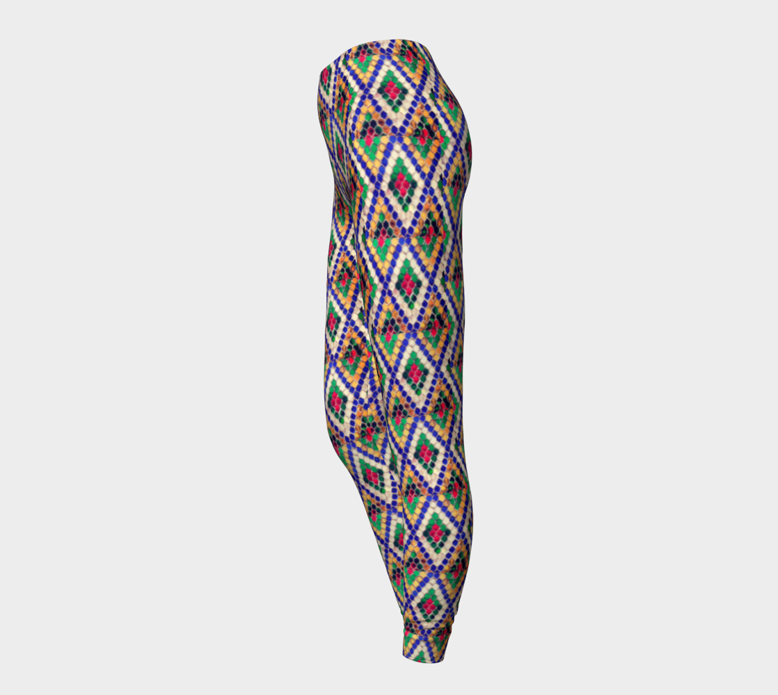 Colorful Diamond Pattern Printed Leggings