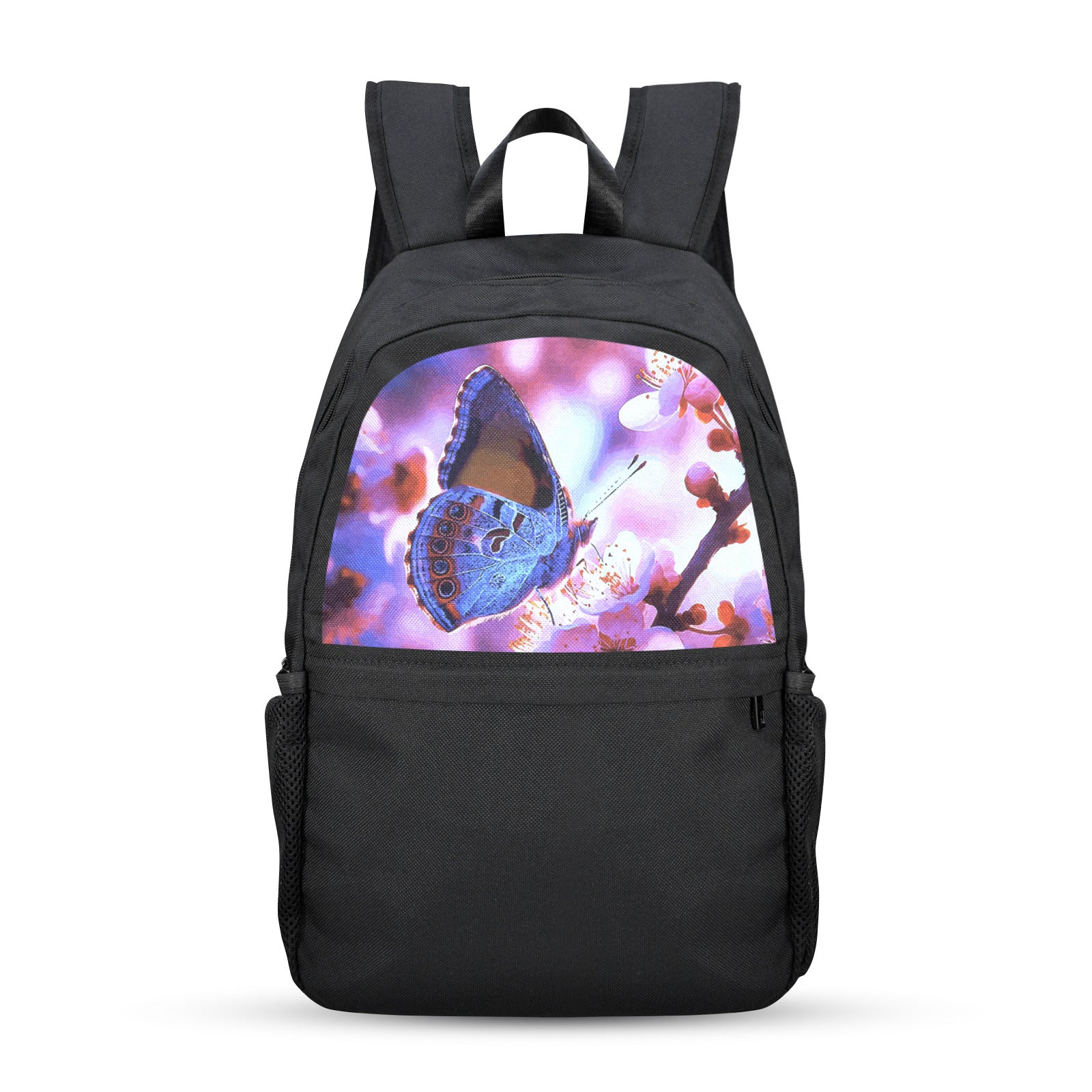 Butterfly on Cherry Tree Casual Backpack (Upper Part Printing) (Model 1753)