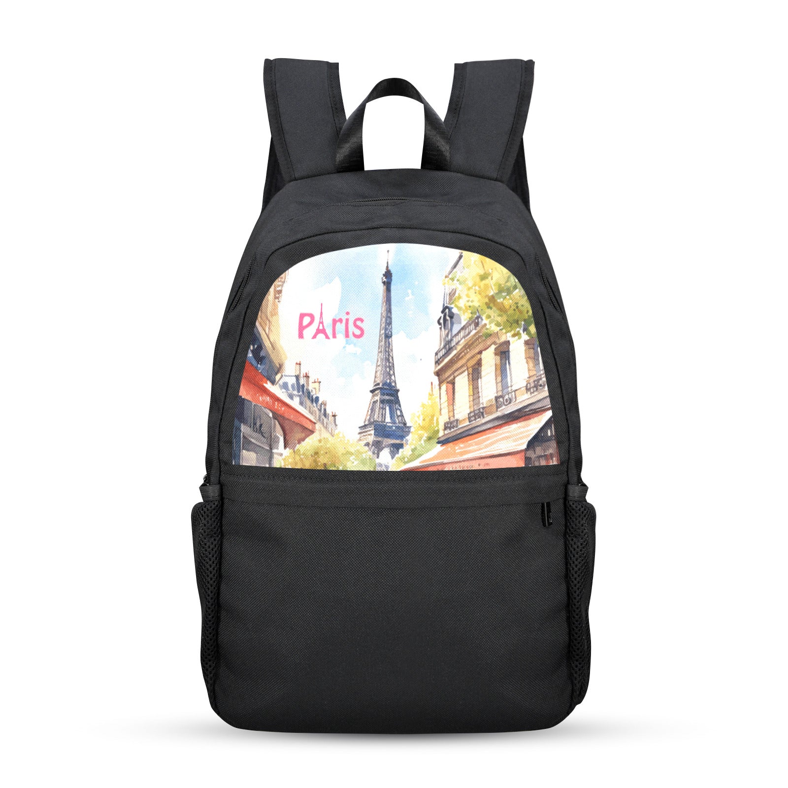 Eiffel Tower in Paris Casual Backpack (Upper Part Printing) (Model 1753)