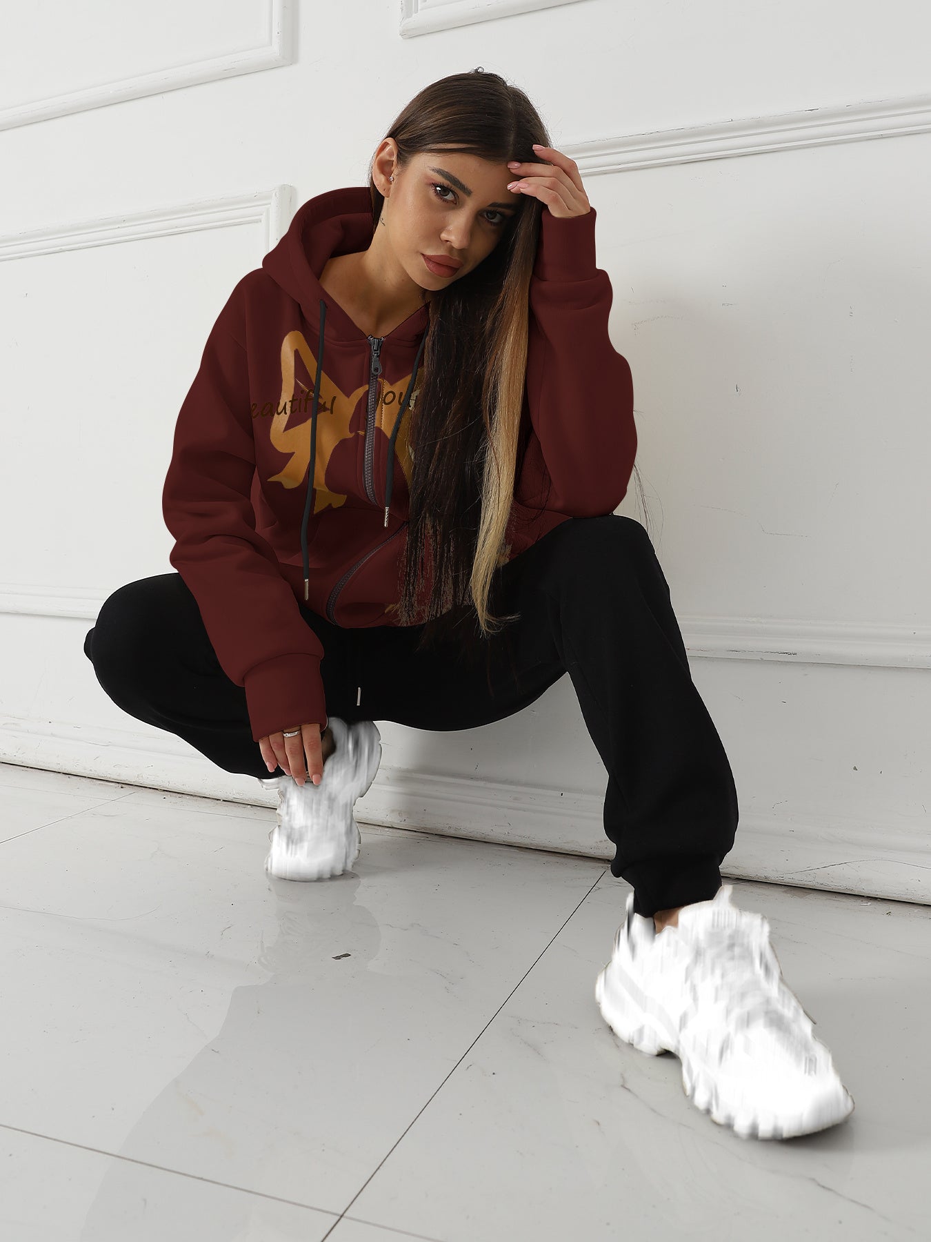 Women's Long Sleeve Hoodie & Sweatpants Set