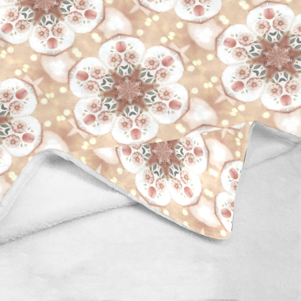 Floral Quilted Look Ultra-Soft Micro Fleece Blanket (Made in USA)