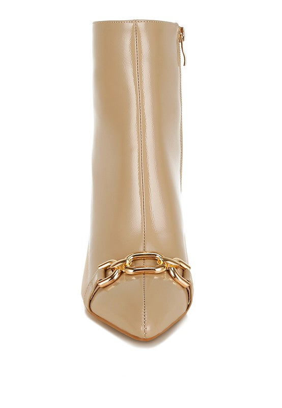 Pollux Metallic Chain Detail Boots