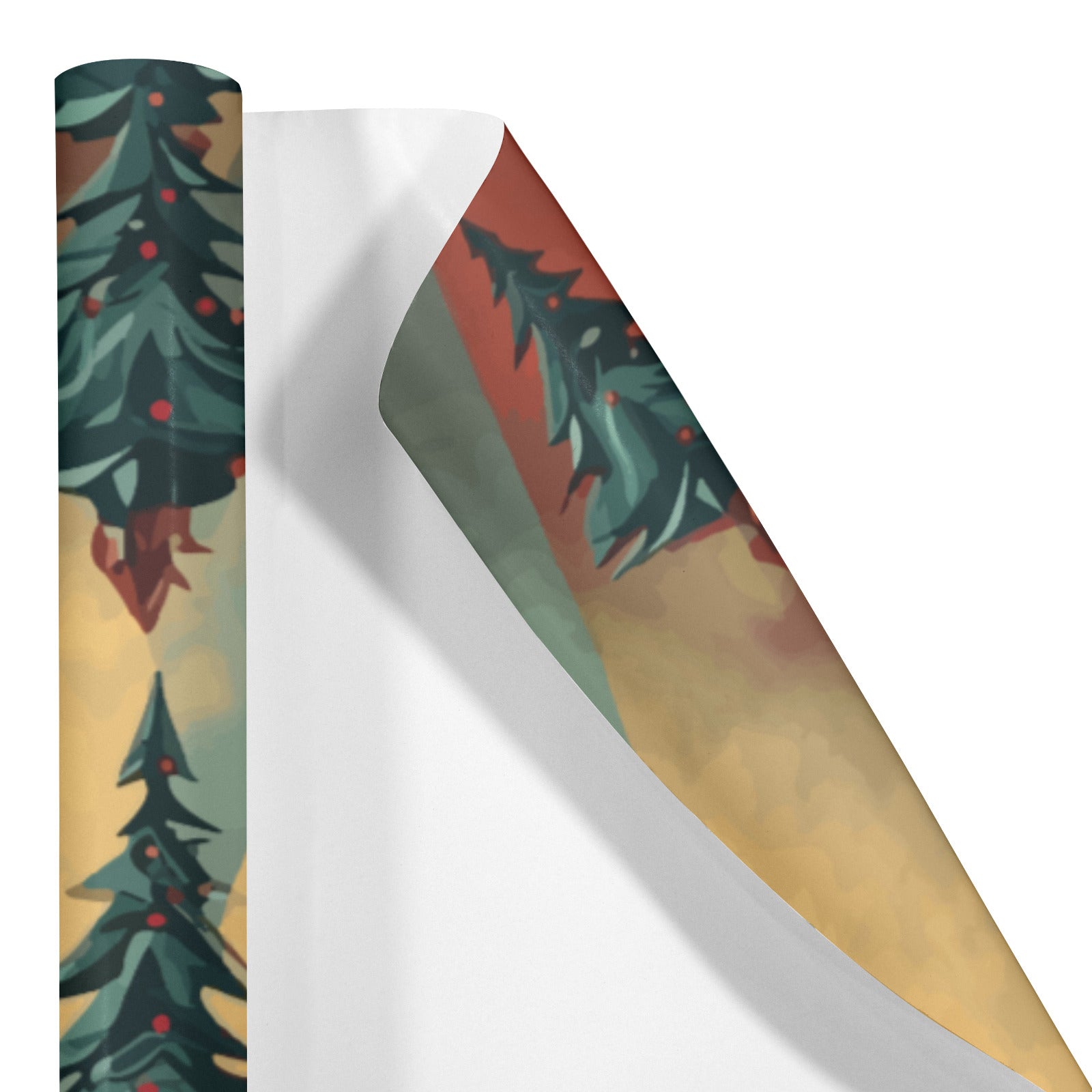 Christmas Trees on Matte Finish Wrapping Paper (Made in USA)