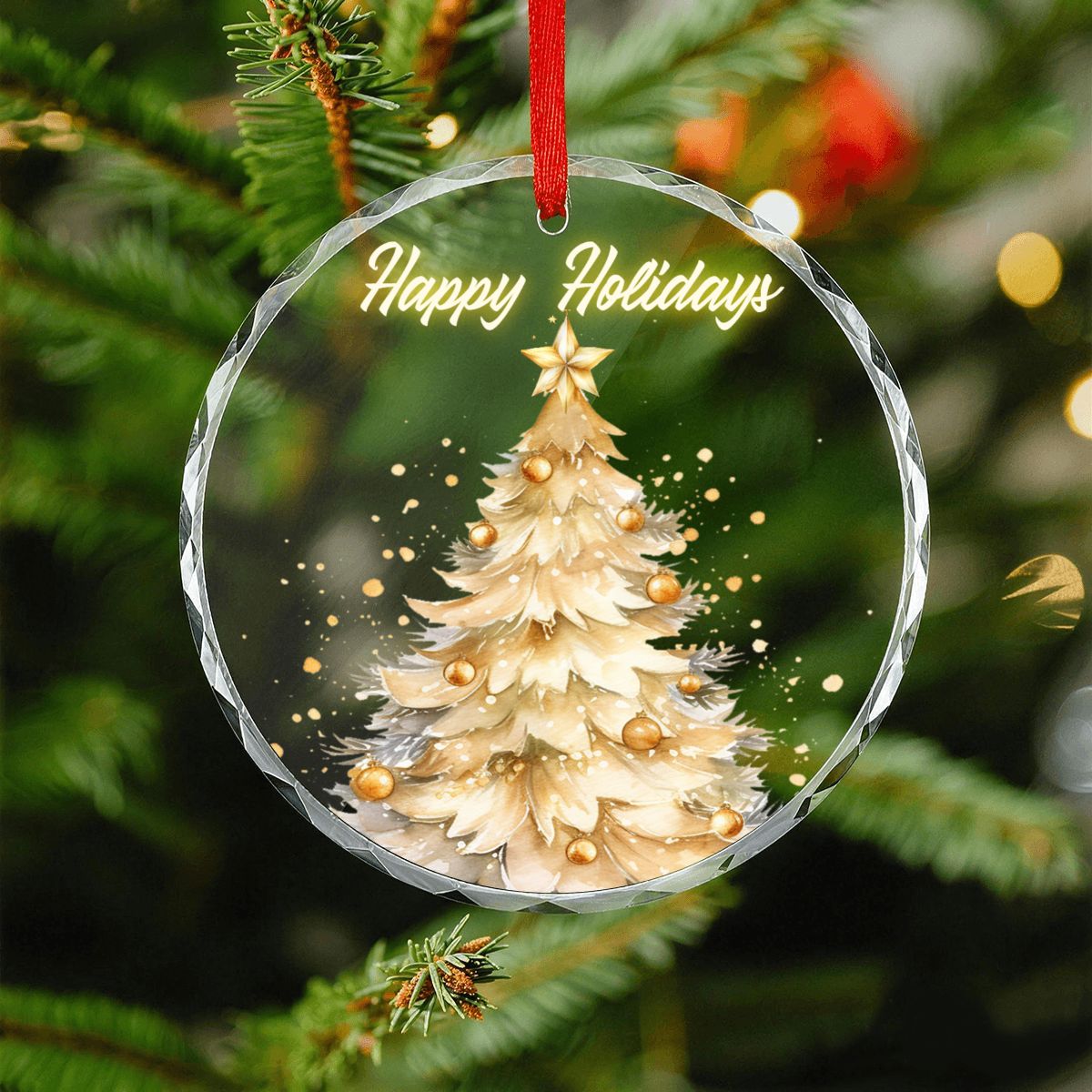 Round Glass Christmas Ornament (Made in USA) sianybdesignsElegantGoldChristmasstarsoftandinvitinglig625b0fca50ed4081916351826163c652 sianybdesignsElegantGoldChristmaschristmastreesoftandin5c22f21e5583
