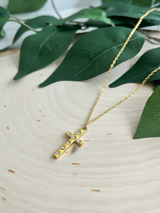Simply In The Cross – 16K Gold Necklace