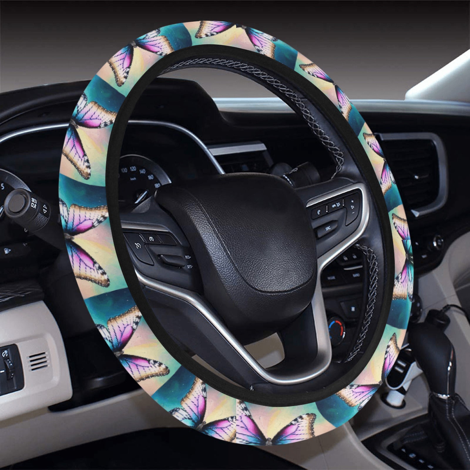 Beautiful Butterflies Steering Wheel Cover with Elastic Edge