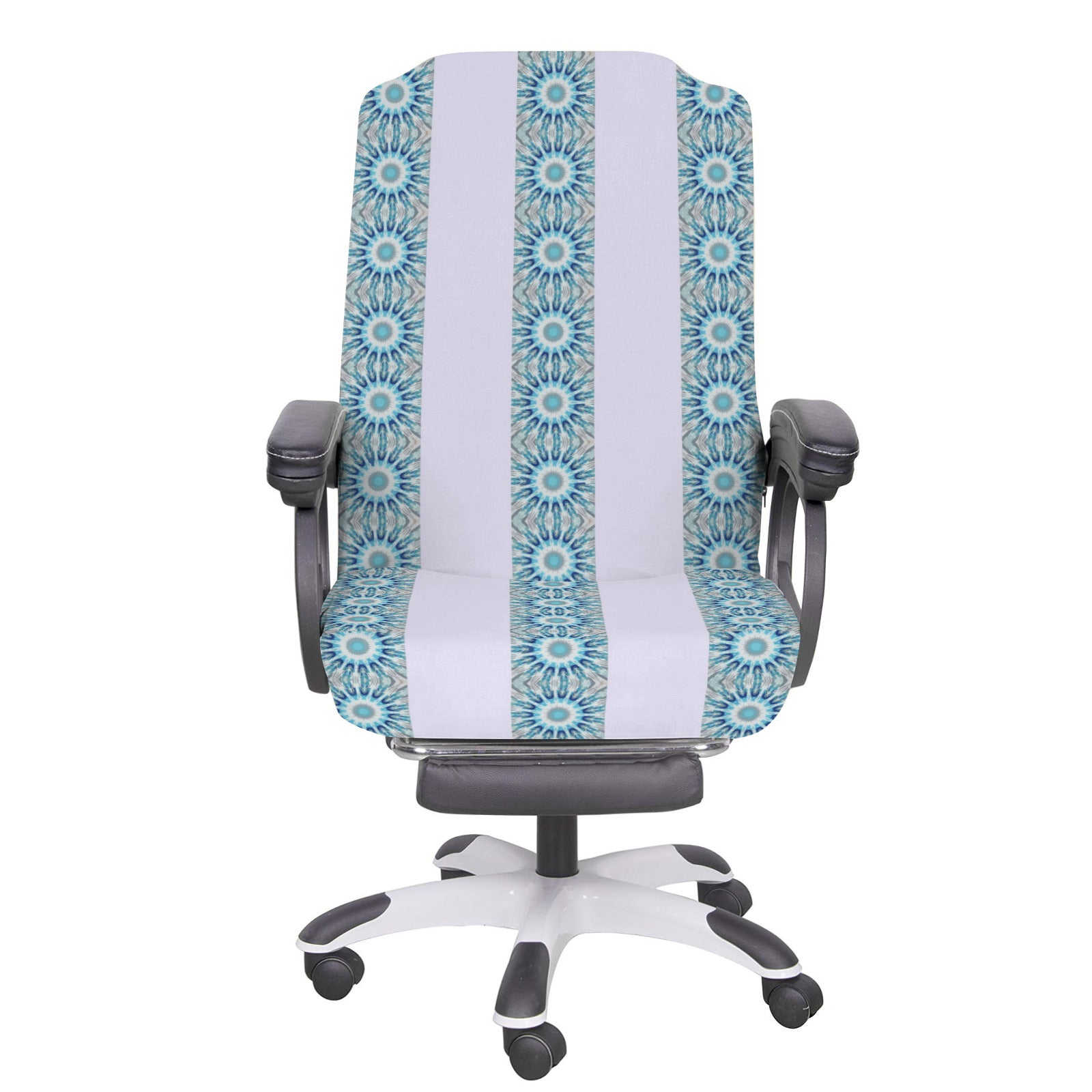 Green & White Stripes Office Chair Cover  | Ships from USA