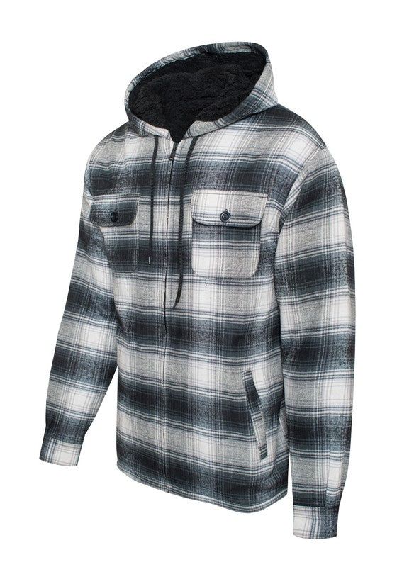 Men's Flannel Sherpa Lined Jacket