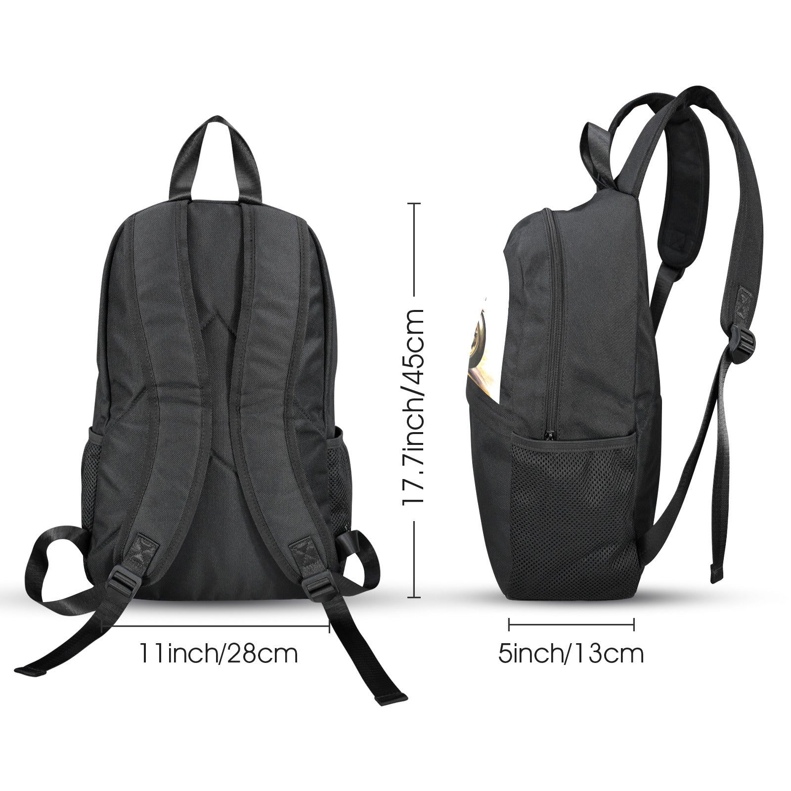 Racing Motorbike Casual Backpack (Upper Part Printing) (Model 1753)