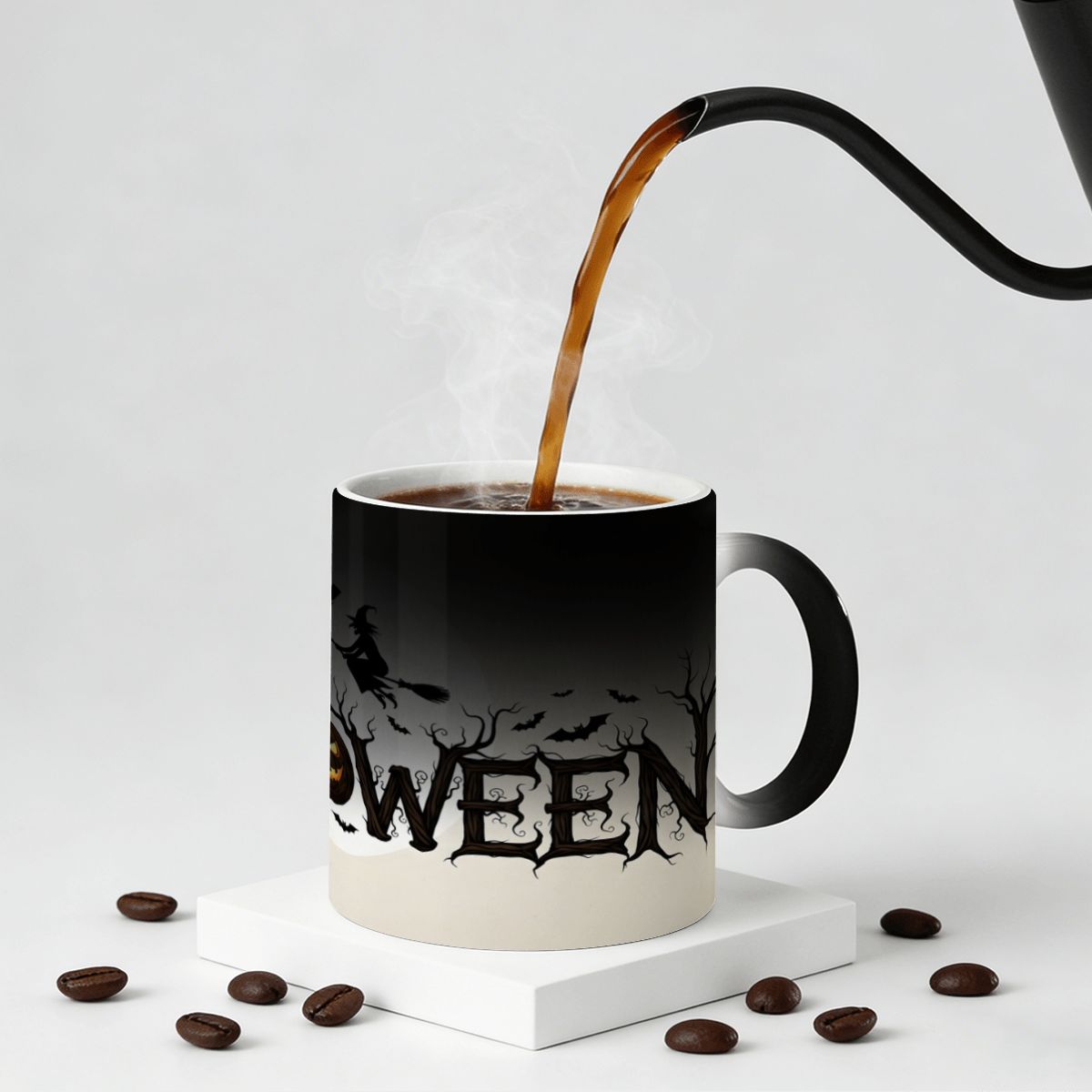 Happy Halloween Color Changing 11 oz Coffee Mug (Made in USA)