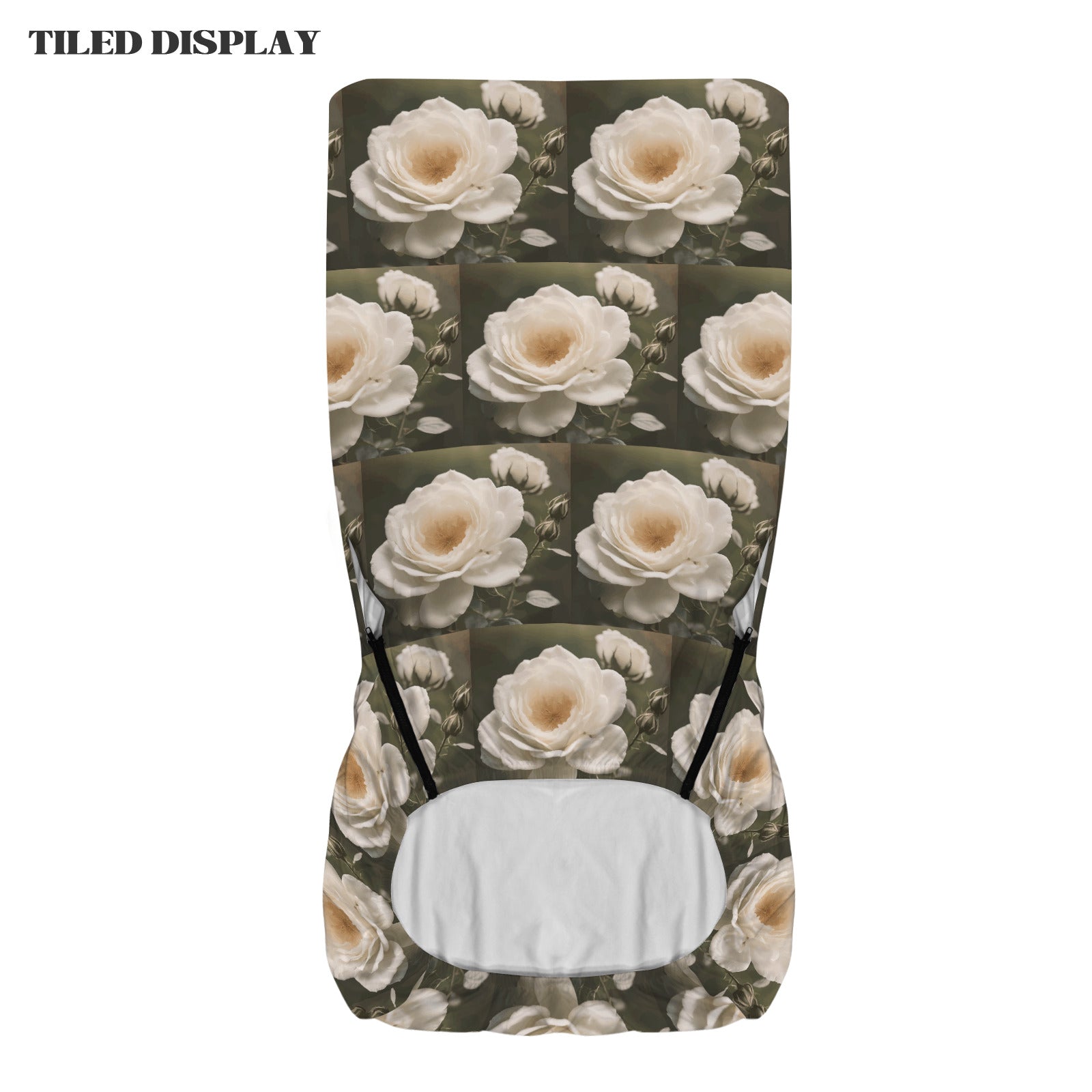 White Roses Office Chair Cover  | Ships from USA