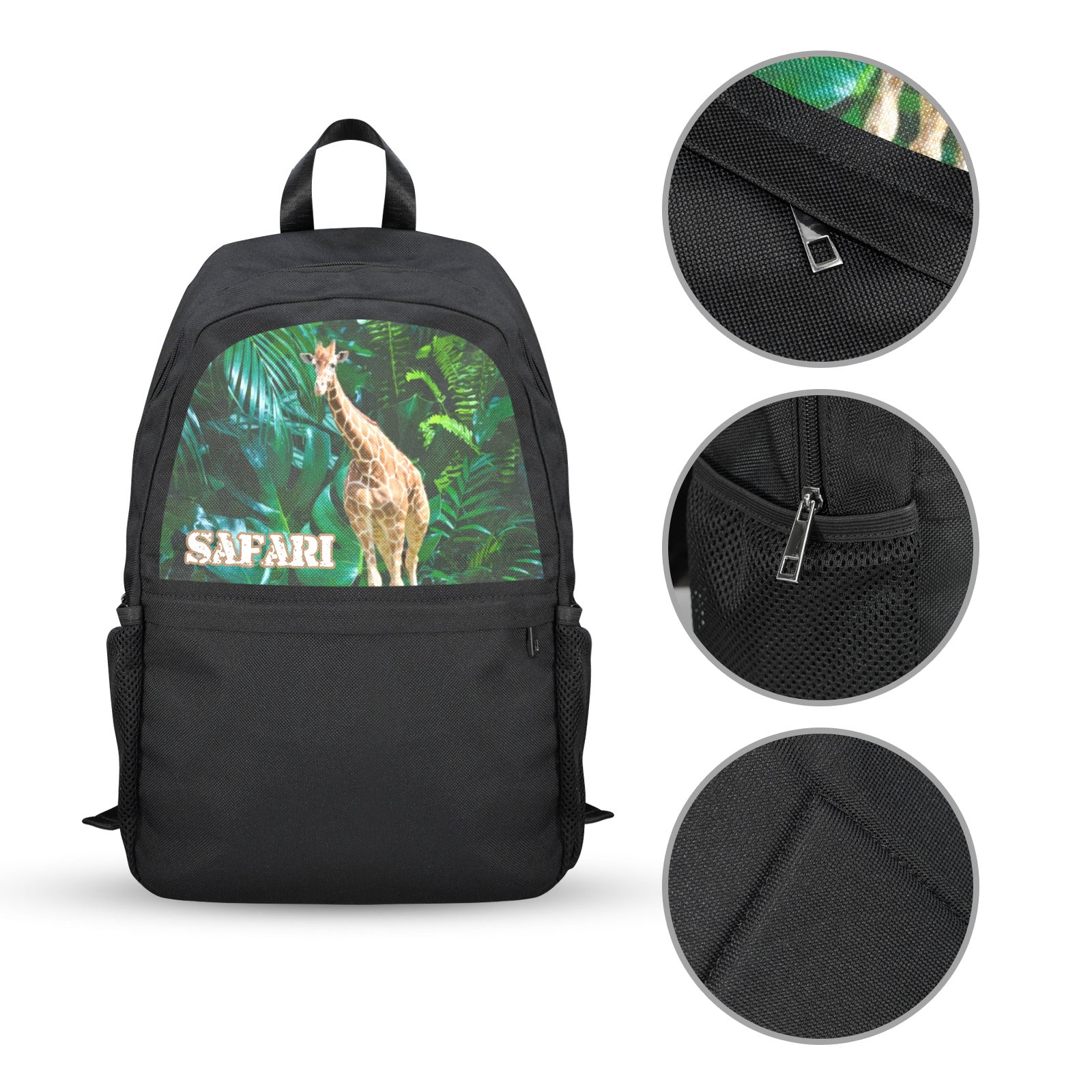 Giraffe on Safari Casual Backpack (Upper Part Printing) (Model 1753)