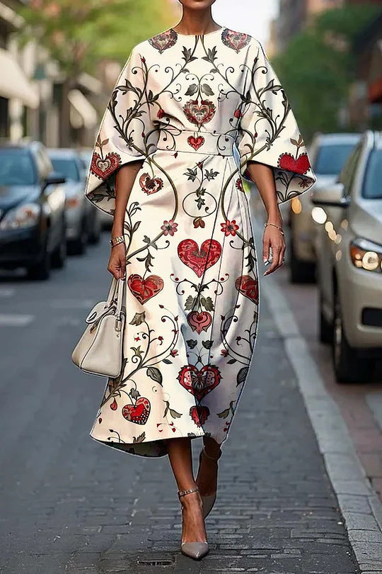 Female Creative Casual Printing Elegant Dress